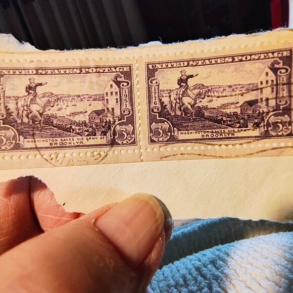 STAMP US SCOTT 1003 "Gen. Washington Evacuating Army" 3 CENT 1951 USED - Picture 3 of 3